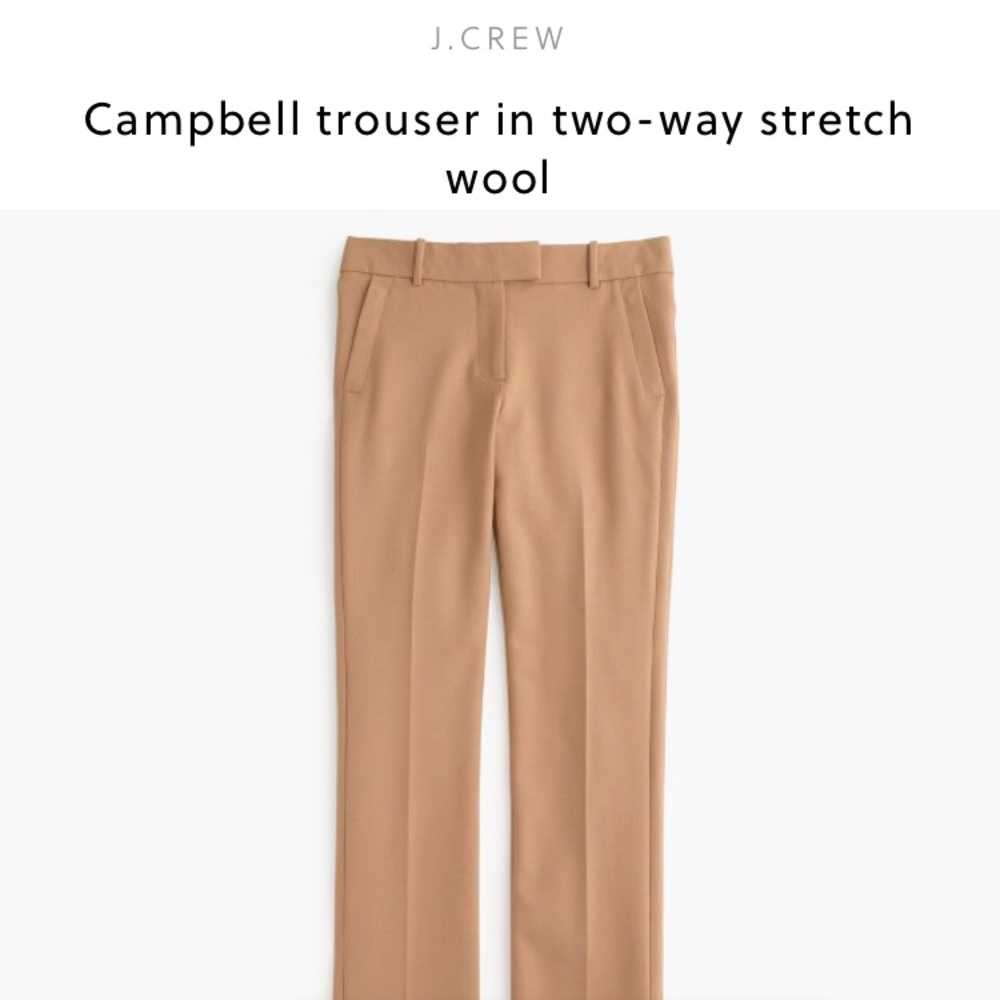 JCREW Campbell Trousers Stretch Wool