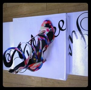 Multi colored Jimmy Choo  high ankle heels