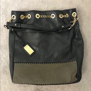 Black Gold Chain leather purse Carlisle Bag