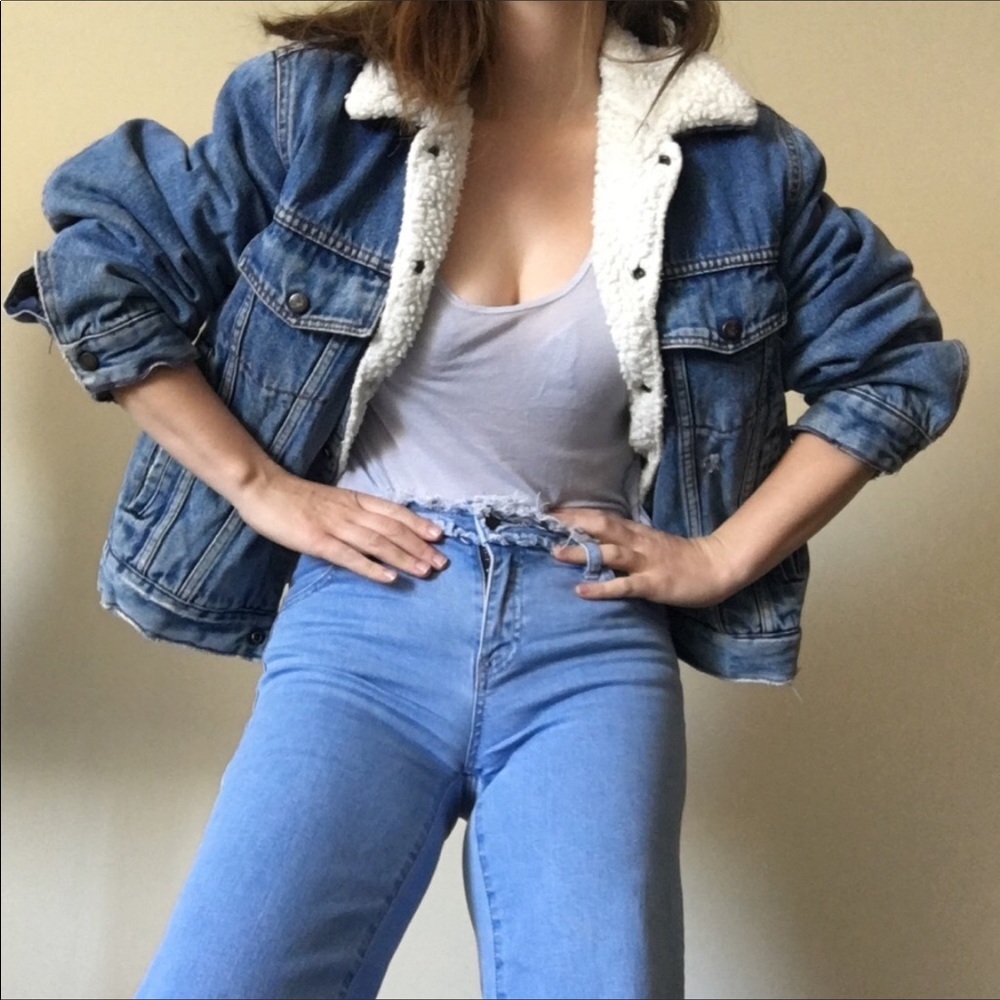 Vintage Denim Sherpa Jacket