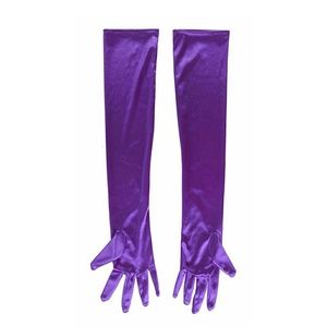Purple Satin Gloves