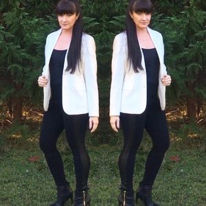 Winter White Wool Blazer