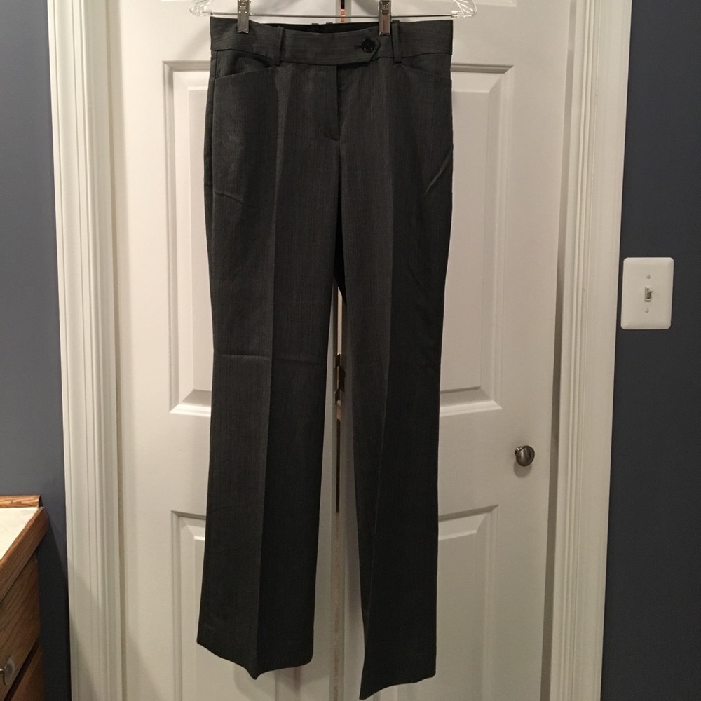 Ann Taylor grey herringbone dress pants