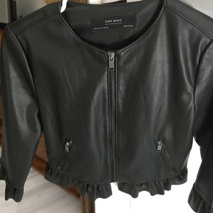 Faux Leather Jacket - Zara size M