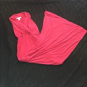 Pink Maxi Maternity Dress