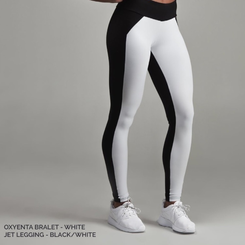 Cleo Harper Black and White Panel Leggings