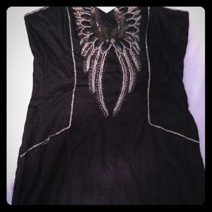 Mini strapless cocktail dress