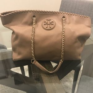 Tan like new Tory Burch Marion Tote bag!