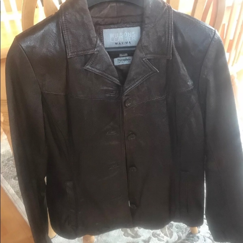 Wilson’s brown button up jacket