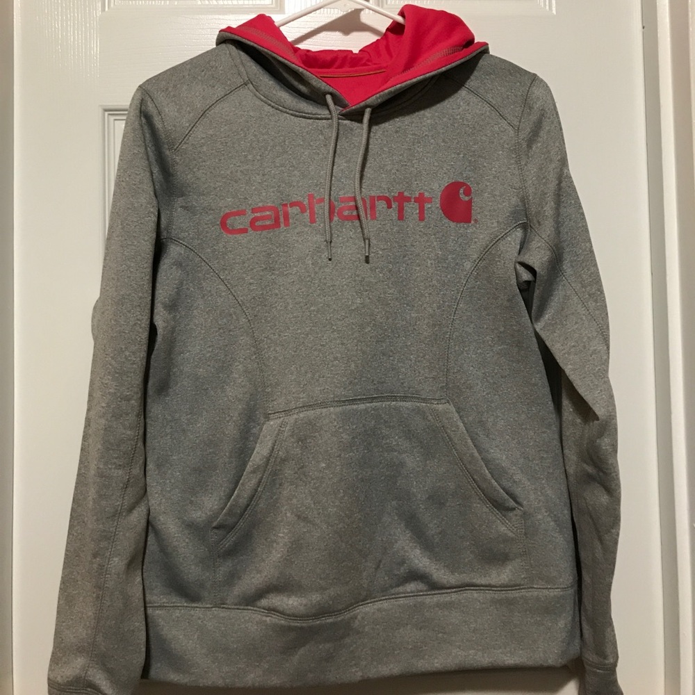 Carhartt Gray and pink hoodie💗💗