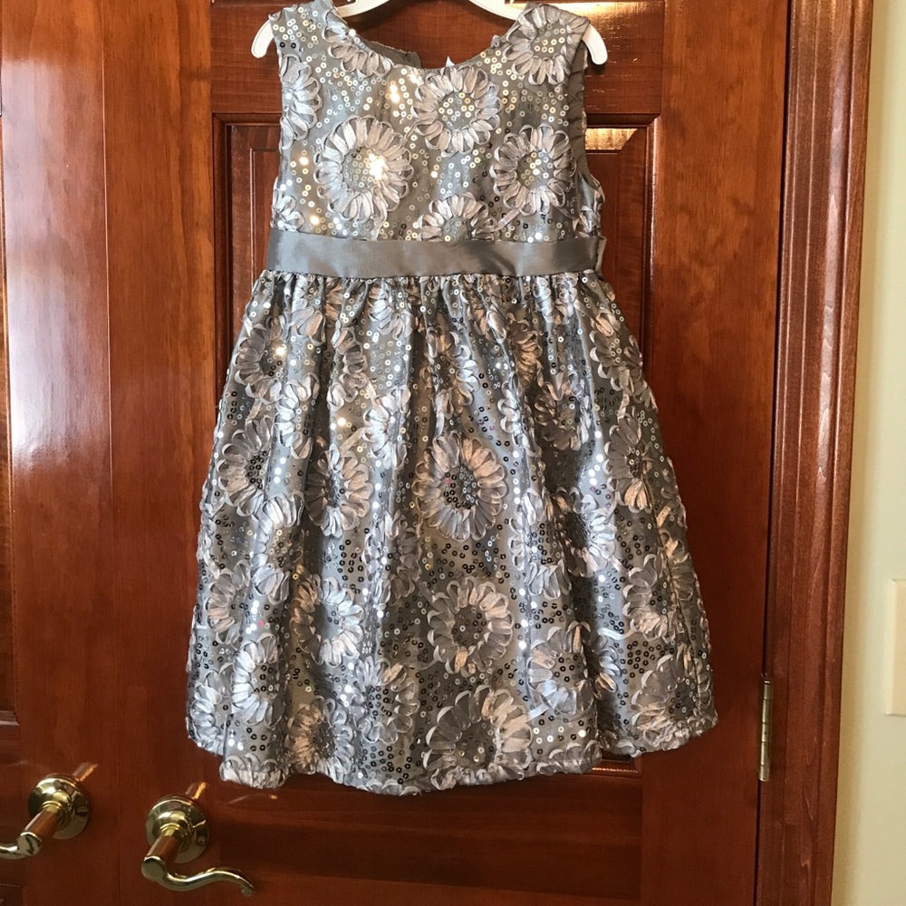 Silver Holiday dress for girls