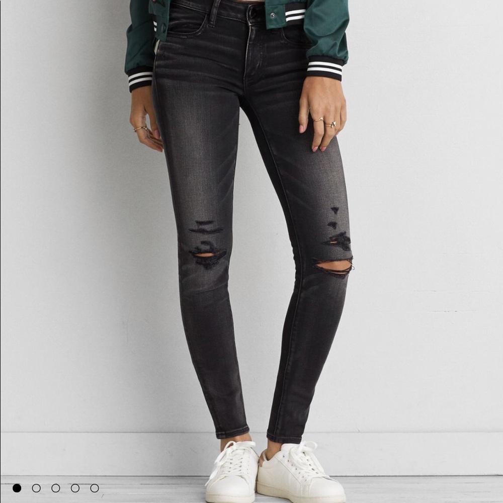 High waisted black jeans