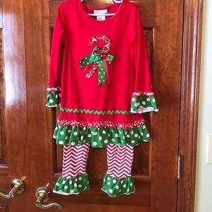 Bonnie Jean Candy Cane outfit for girls