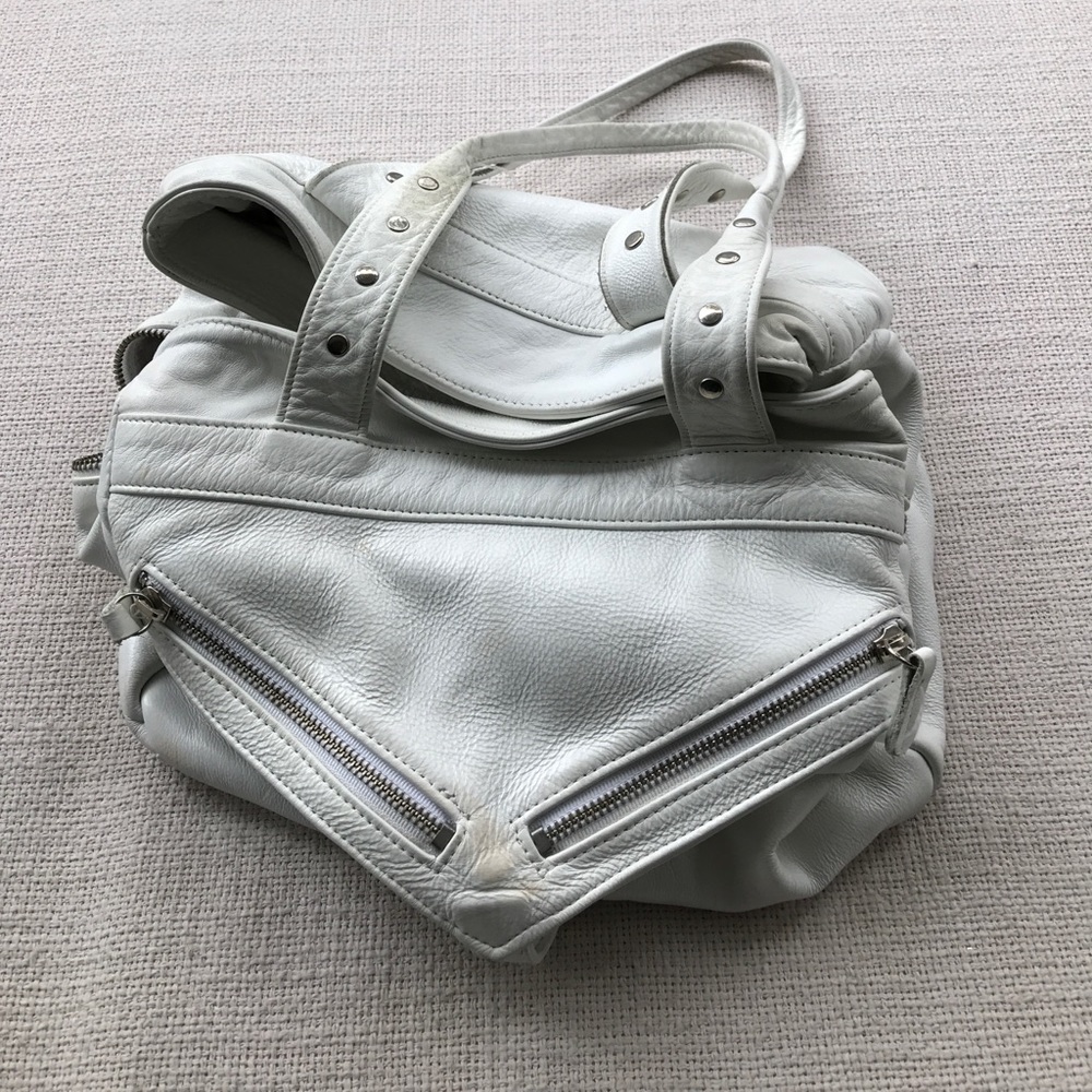 Botkier white leather shoulder bag
