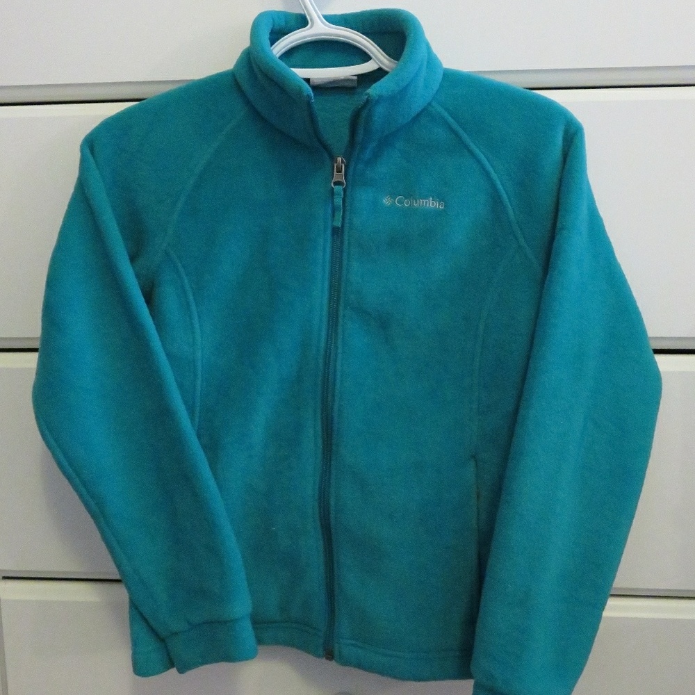 Columbia teal sweater