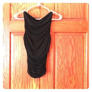 Elie Tahari - Side Scrunched Black Dress Top
