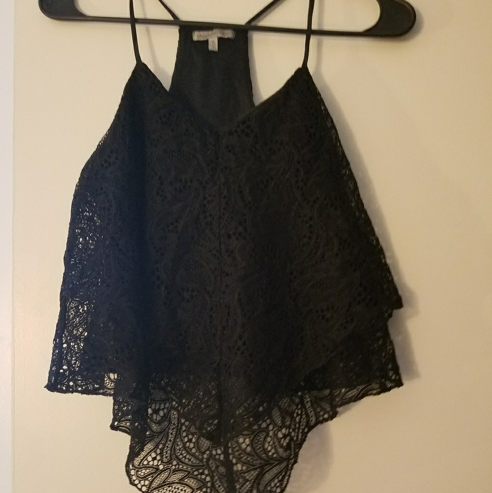 Charlotte Russe Lace Layered Crop [sold]