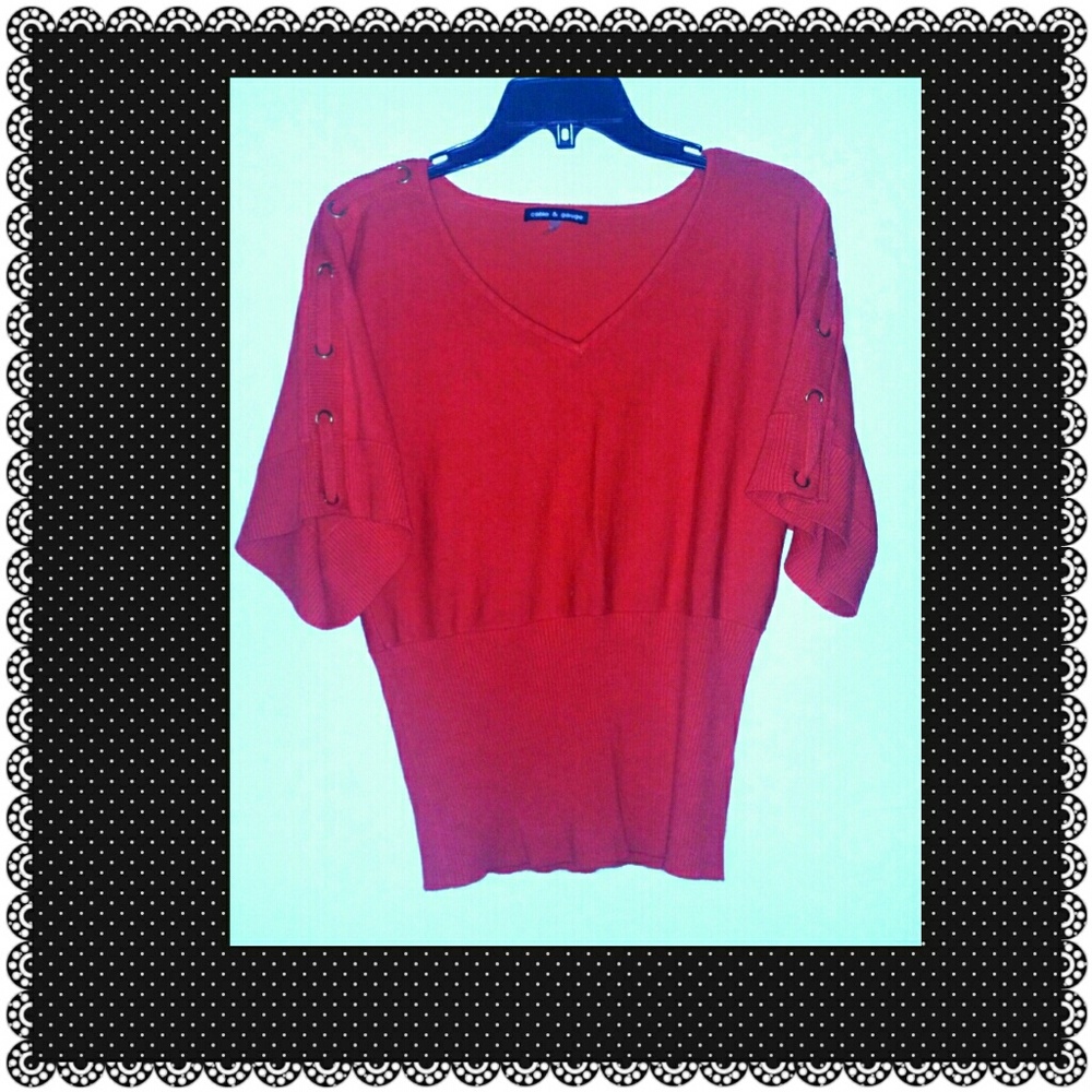 Beautiful Red Top...2017 COLOR OF THE SEASON.