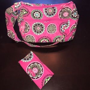 Vera Bradley pink and brown purse