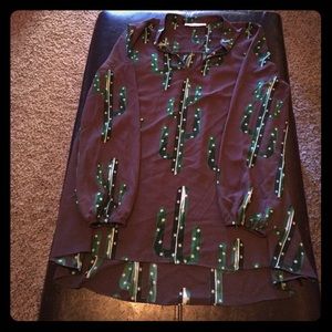 Izzy and Lola long sleeve cactus top