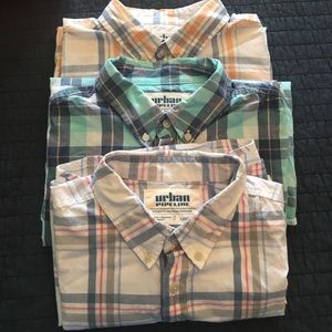 Men's Short Sleeve Button Up Shirt Bundle