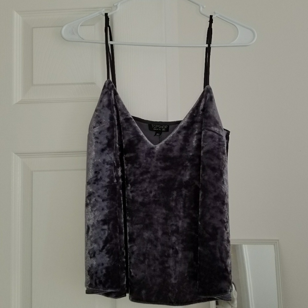 Topshop Crushed Velvet Cami