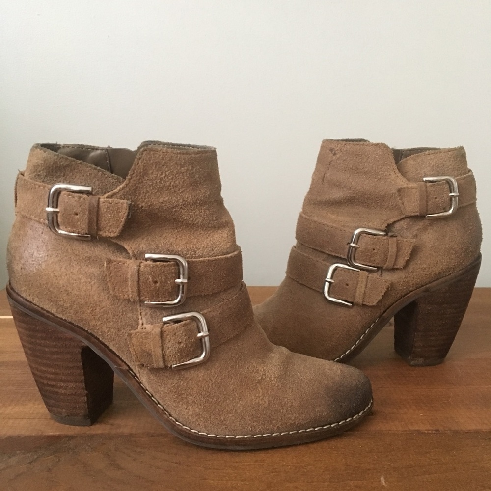 DV by Dolce Vita Suede Buckle Ankle Booties