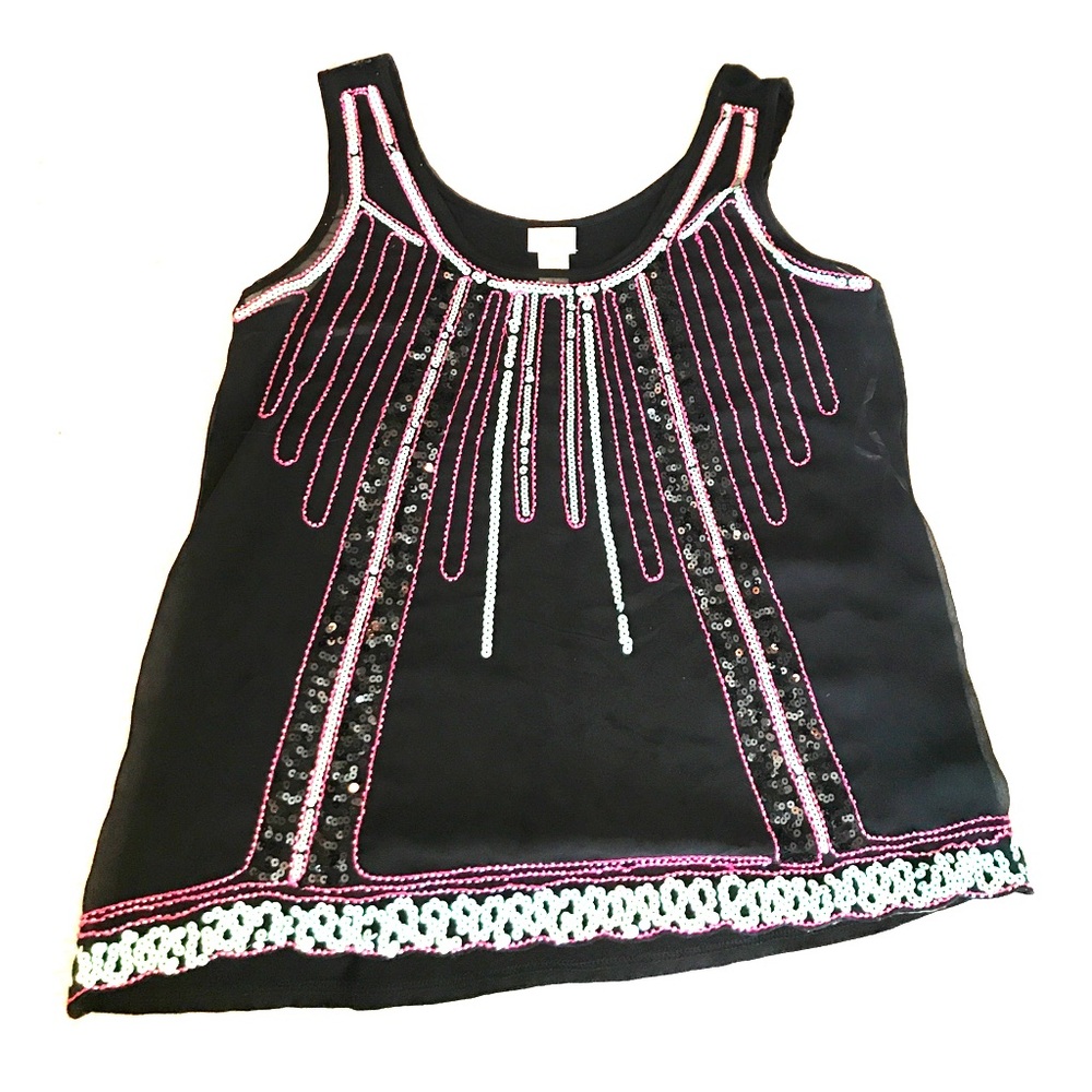 Sequined tank top