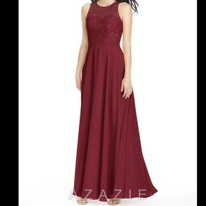 Azazie Frederica Bridesmaid Gown (Burgundy)
