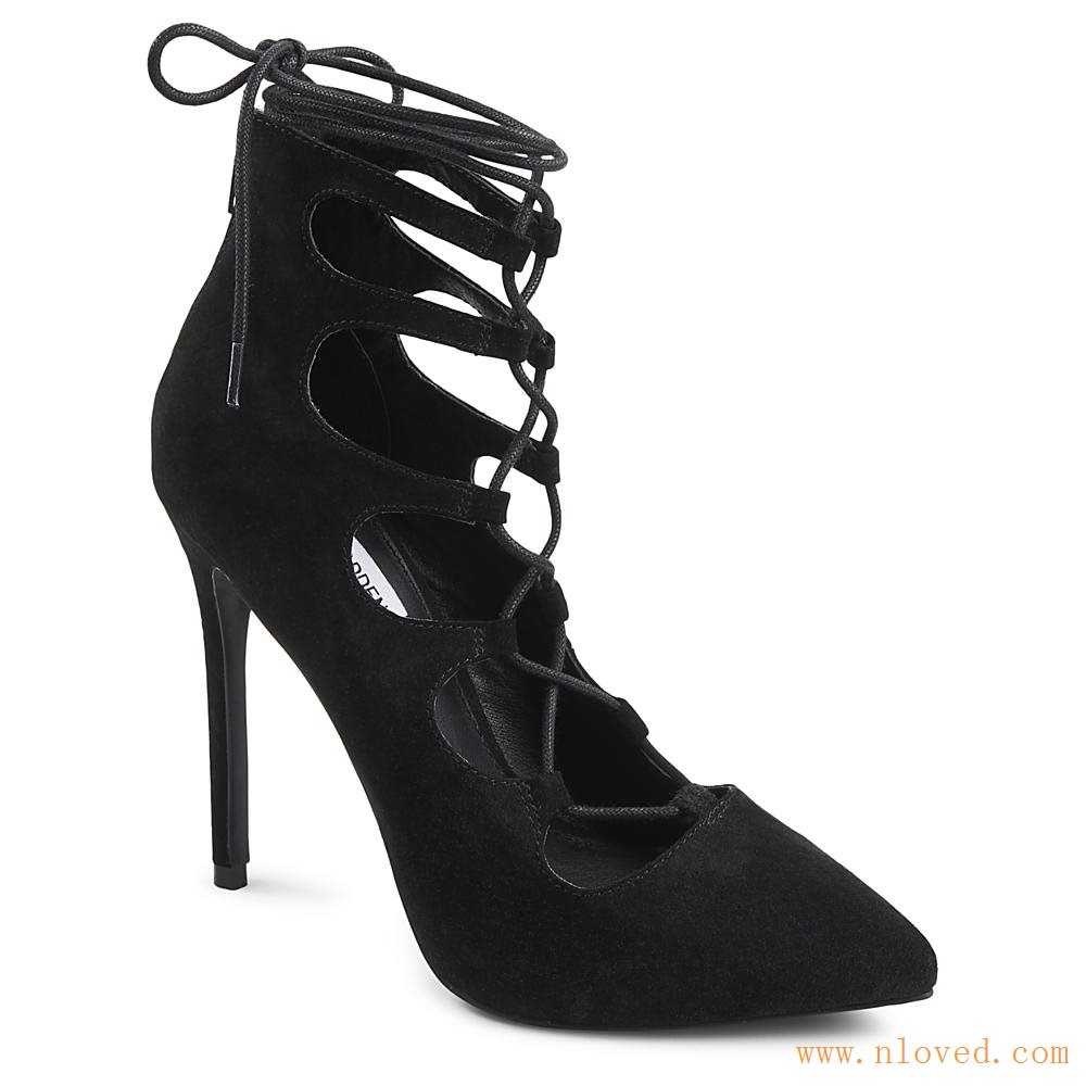 Steve Madden Yeskia Lace sued up stiletto heels 7