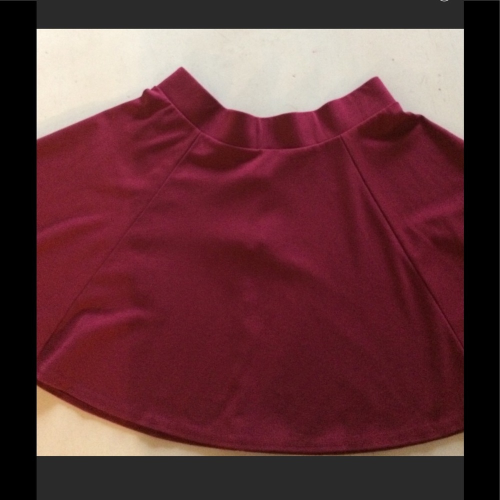 H and m maroon skirt
