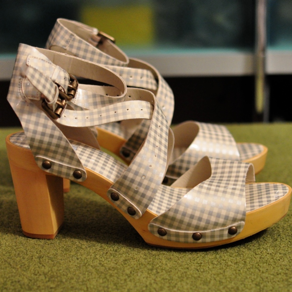 Anthropologie Marais USA Gingham Clogs