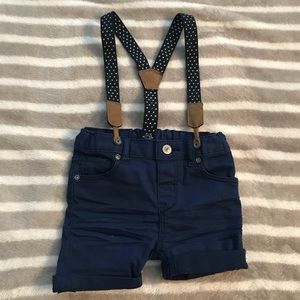 Boys shorts with suspenders