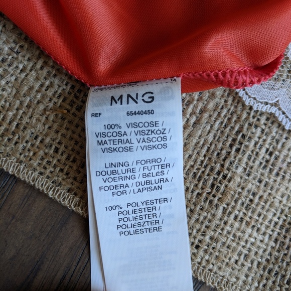 MNG red floral drop waist dress - Picture 4 of 8