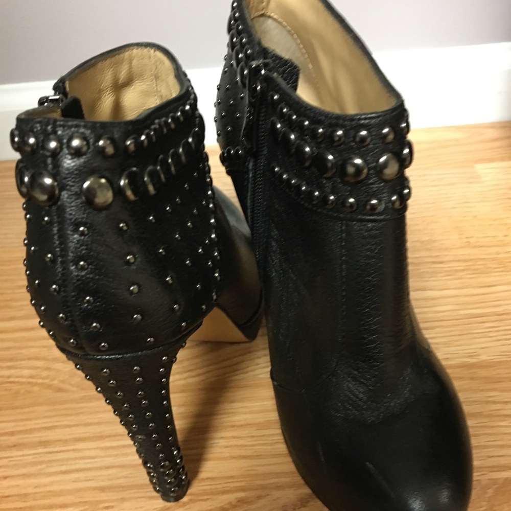 BCBG studded heel booties