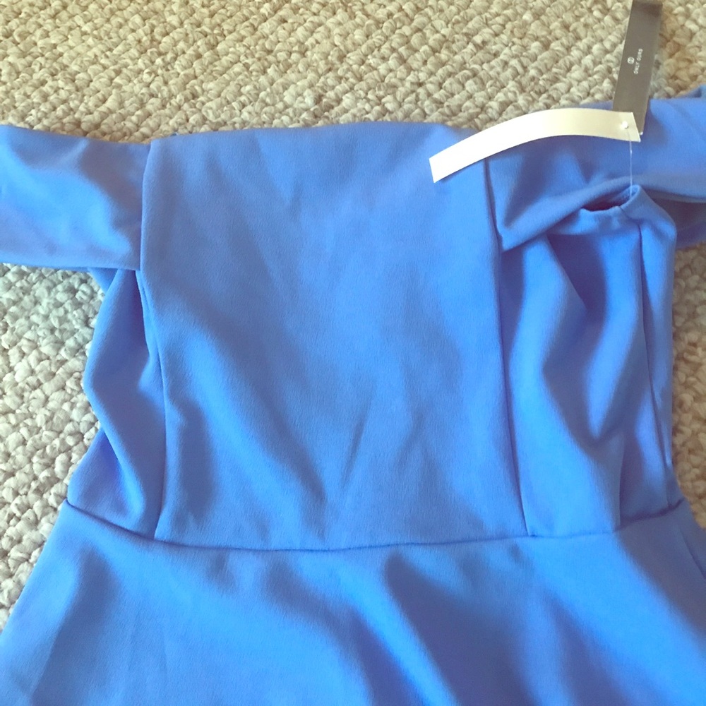 Aqua off the shoulder blue dress NWT SZ m - Picture 1 of 4