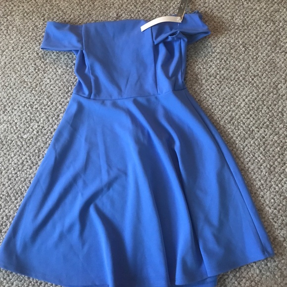Aqua off the shoulder blue dress NWT SZ m - Picture 2 of 4