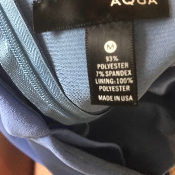 Aqua off the shoulder blue dress NWT SZ m - Picture 4 of 4