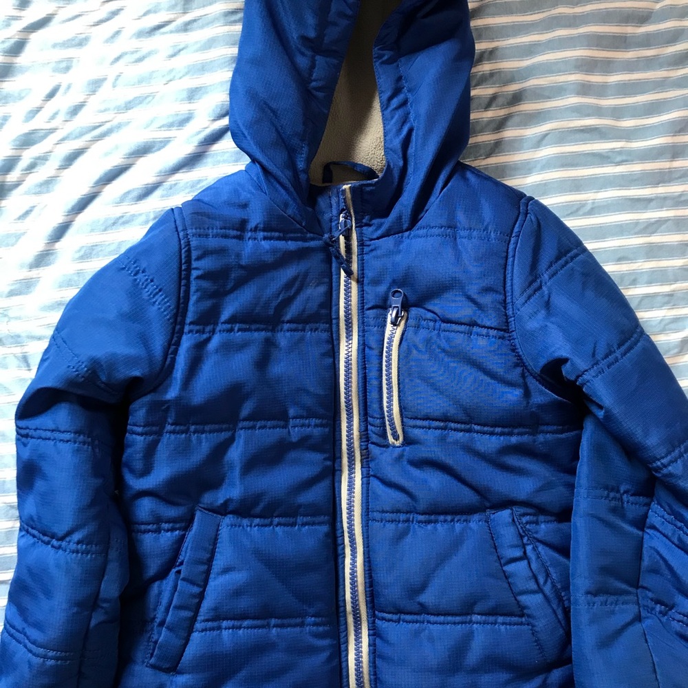 Boys blue warm coat.