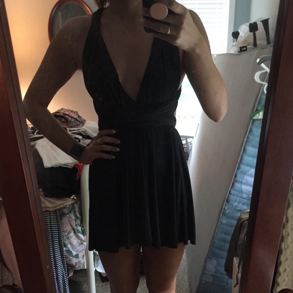 Black wrap/ convertible dress
