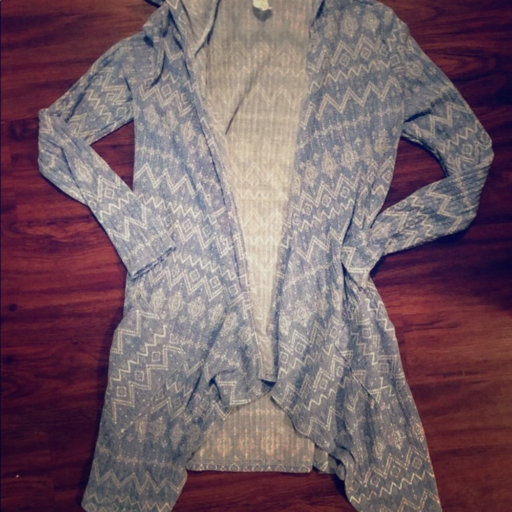 Aztec Blue Open Cardigan sz Small