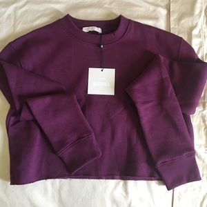 Cropped Hoodie - Burgundy