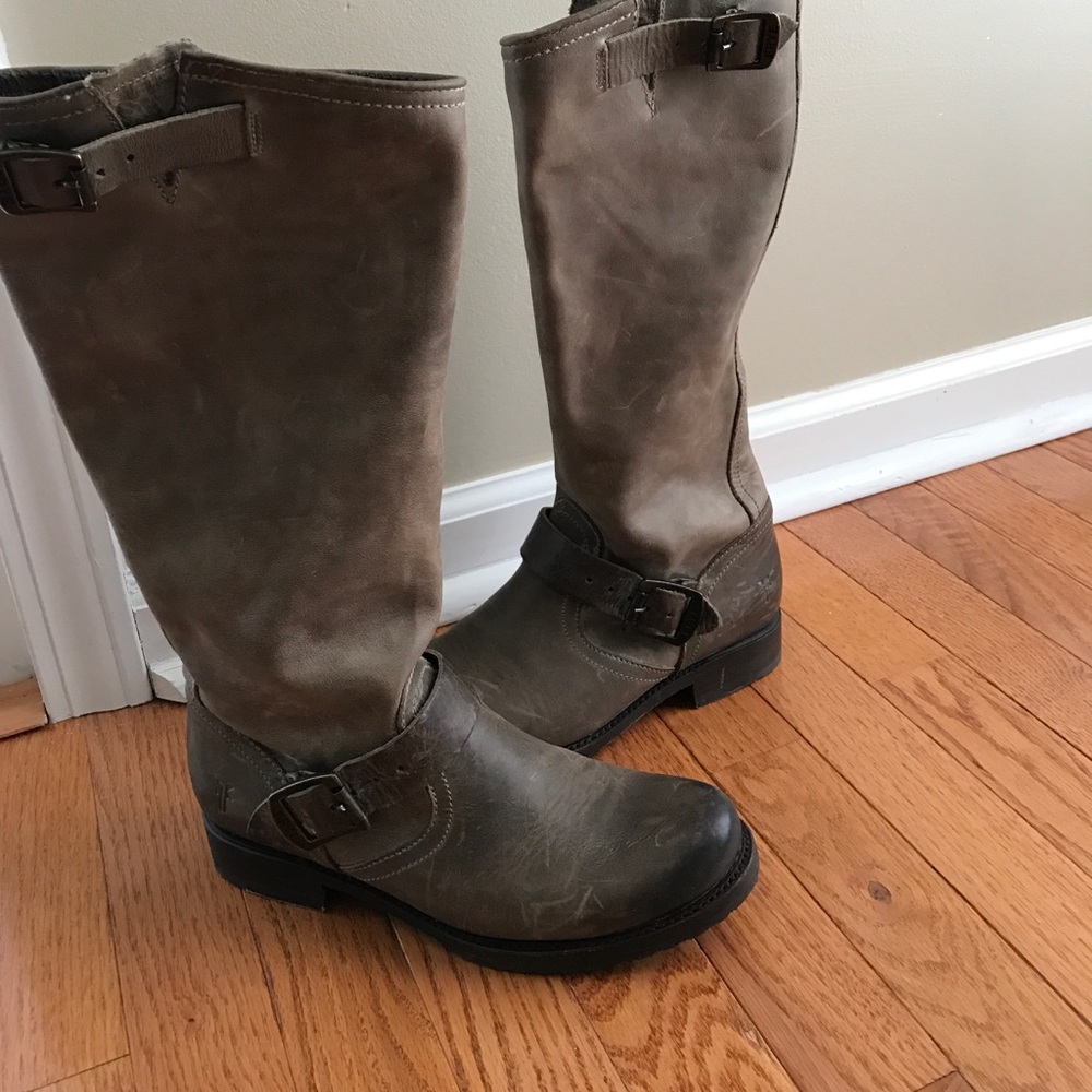 Authentic leather Frye boots.