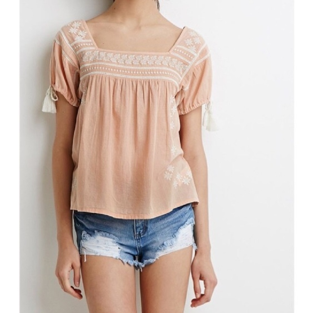 Forever 21 Embroidered top ASO Brooklyn and Bailey