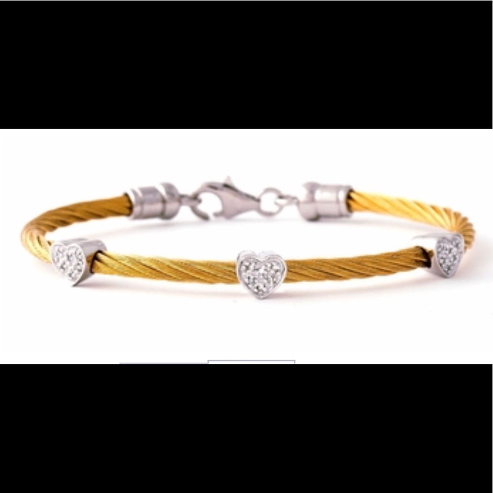 Genuine Diamond heart Bracelet