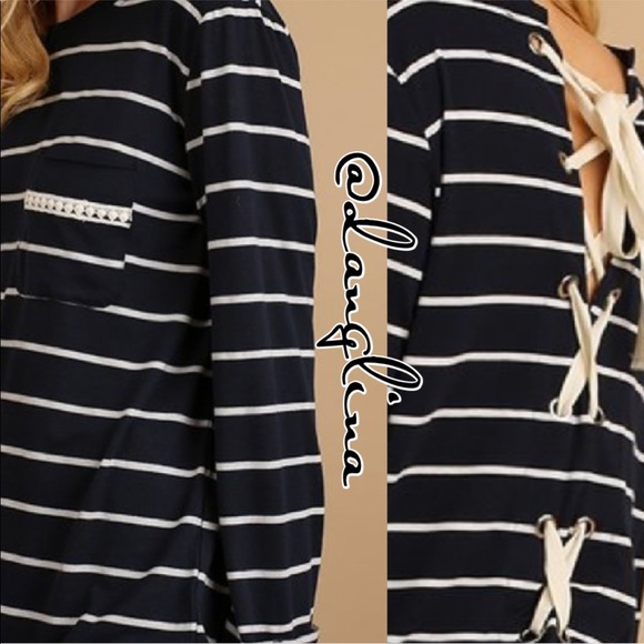 Lace up back top. - Picture 4 of 4