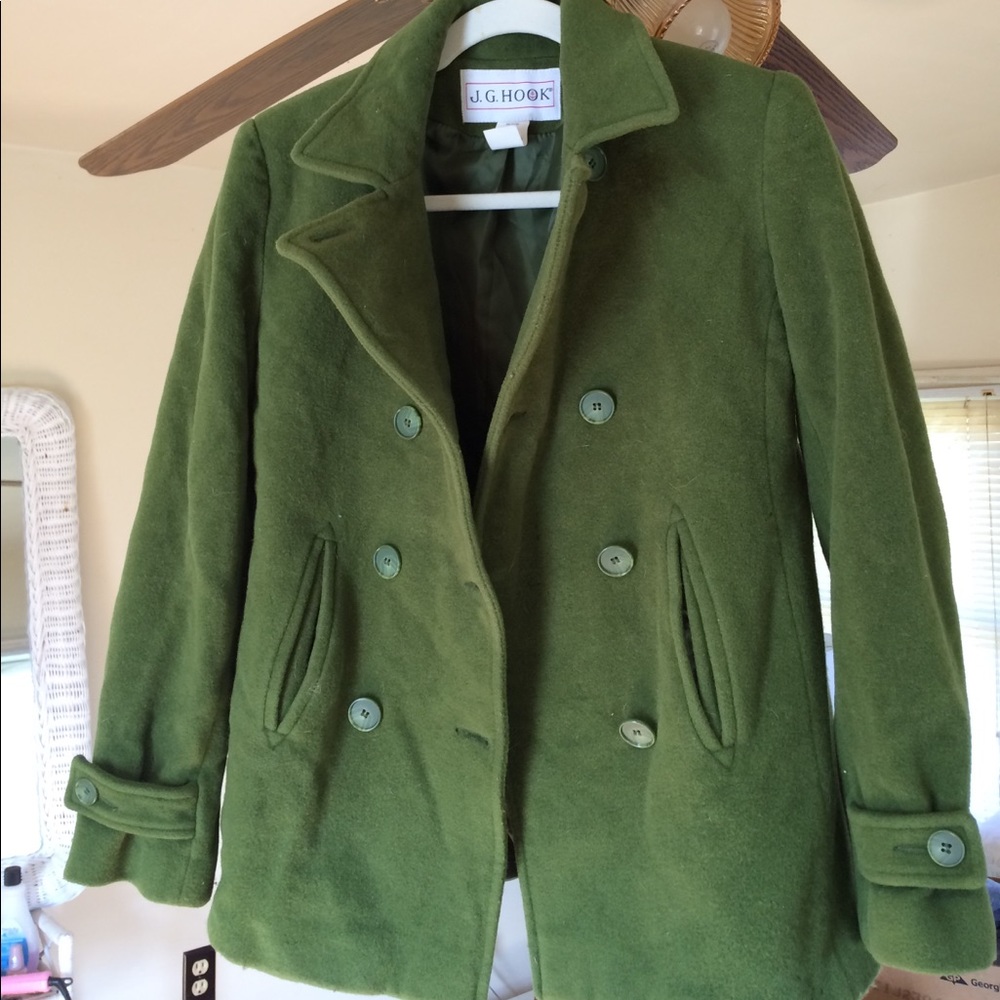 80% green wool blazer