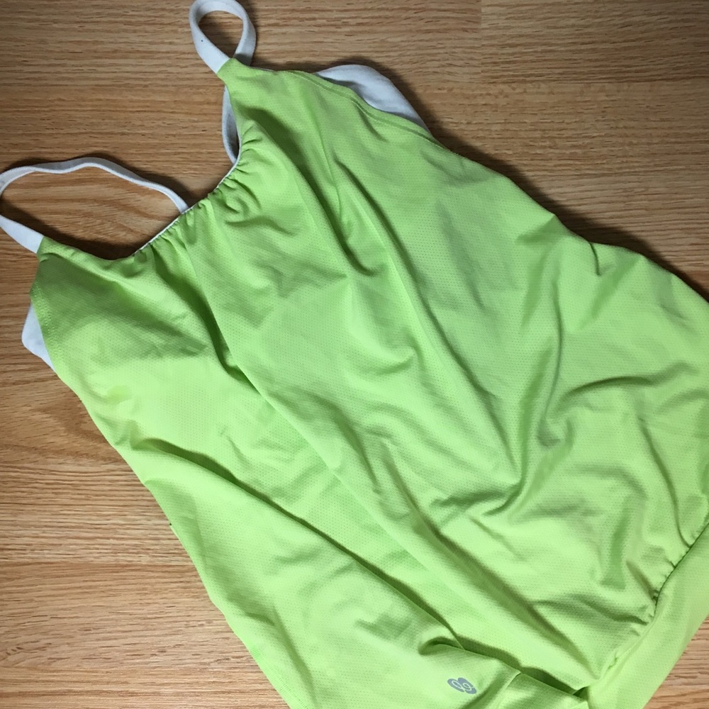 Lime green workout bra tank