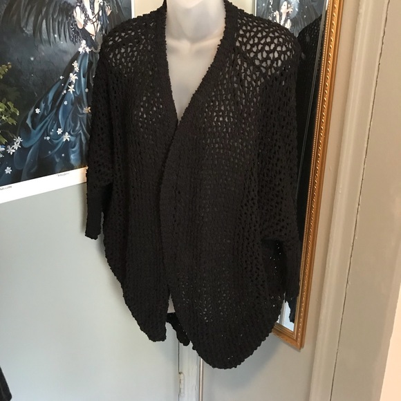 Melissa McCarthy Seven 7 Black Knit Cardigan - Picture 3 of 3