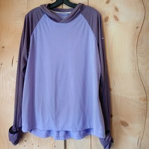 Nike Running dri-fit long sleeve hooded t-shirt